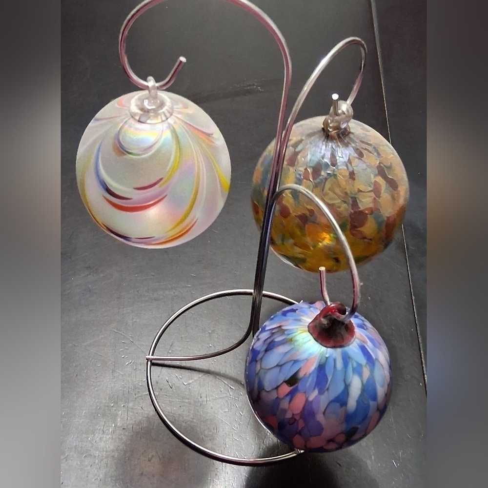 Handcrafted Blown Glass Ornaments/Decor Multicolored    $25ea or 3/$50